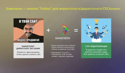 ХАМЕЛЕОН — 999 в 1. Безлимитный конструктор лендингов с корзиной и функциями для «автоворонок»